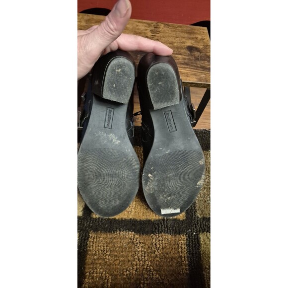 Ruff Hewn Size 10 Black Rivet Booties Punk Biker Western Boots Double Buckle EUC - Picture 6 of 6